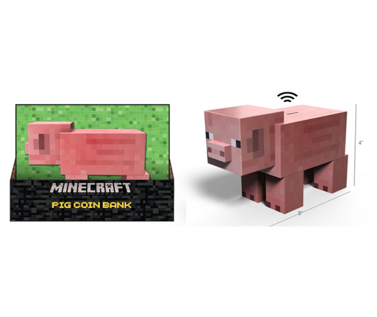 Gadget Salvadanaio Maiale Minecraft