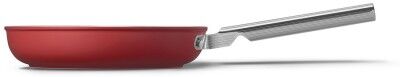 SMEG Padella antiaderente Cookware, Rosso Estetica 50's Style 24 cm