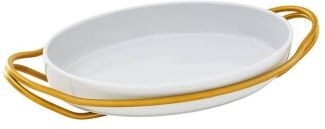 Sambonet pirofila ovale con supporto oro New Living 39x27cm Sambonet pirofila ovale con supporto oro New Living 39x27cm