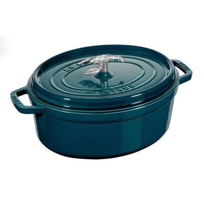 Staub La Cocotte Blu La Mer casseruola ovale in ghisa Ø31cm Staub La Cocotte Blu La Mer casseruola ovale in ghisa Ø31cm