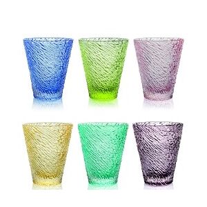 ivv set 6 bicchieri acqua iroko multicolor