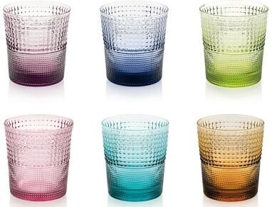 IVV Set 6 bicchieri acqua SPEEDY multicolor