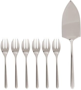 Sambonet set forchette dolce e pala torta Linear 7 pezzi