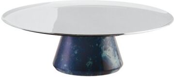 Sambonet Madame alzata acciaio e piede in resina blu ø 16 cm Sambonet Madame alzata acciaio e piede in resina blu ø 16 cm