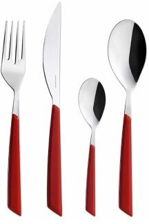 Bugatti set posate Grace Rosso 24pz Bugatti set posate Grace Rosso 24pz