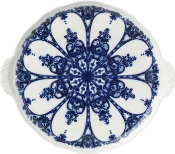 Richard Ginori piatto torta Babele Blu con manici Ø30,5cm Richard Ginori piatto torta Babele Blu con manici Ø30,5cm