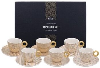 Tokyo Design set tazzine caffè tonde Nippon Gold 18pz Edizione Limitata Tokyo Design set tazzine caffè tonde Nippon Gold 18pz Edizione Limitata