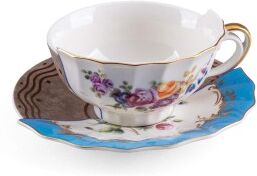 Seletti tazza da tè Hybrid Kerma con piattino Seletti tazza da tè Hybrid Kerma con piattino