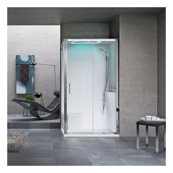 novellini cabina box doccia multifunzione serie eon (vari modelli e misure) 90x90 hammam,bagno turco
