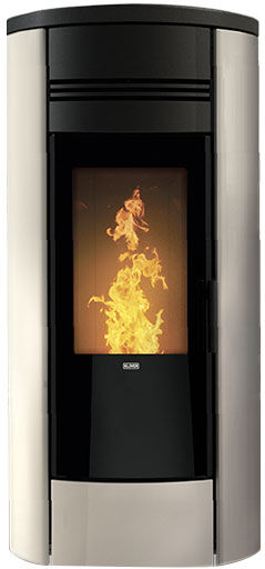 klover termostufa a pellet kw 22,3 style 180 g.a.s. classe a++ colore avorio