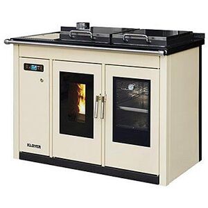 Klover Termocucina Pellet Kw. 22,6 Riscaldamento E Acqua Sanitaria Smart 120 Bt Colore Crema