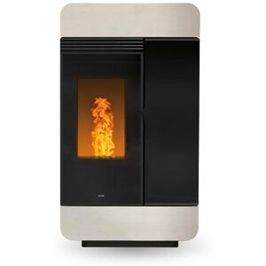 Klover Termostufa Pellet Idro Riscaldamanto Acqua Sanitaria Ventilata Diva 3000 Acs Air Kw.30 Cream Stone