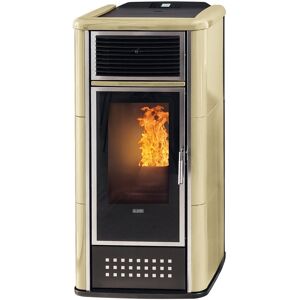 Klover Termostufa Idro Pellet Kw.25 Riscaldamento Acqua Sanitaria Ventilata Belvedere 28 Bv28-apvs Colore Sabbia