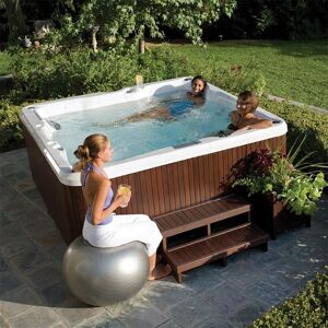 Jacuzzi Minipiscina Spa J-235 6 Posti 35 Getti Lounge Con Led Multicolore E Copertuta Nera