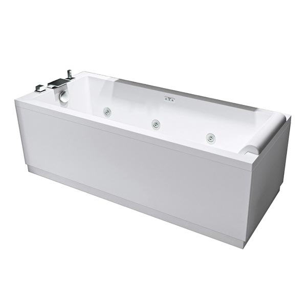 novellini vasca da bagno idromassaggio pannellata 2 pannelli calos 2.0 hydro 170x70 con rubinetteria a bordo