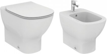 Ideal Standard Filo Parete Tesi Wc Aquablade Bidet Sedile Slim Soft-Close Bianco Seta