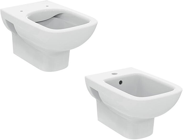 Ideal Standard Sospesi I.Life A Vaso Wc Rimls+ Bidet Sedile Avvolgente Soft-Close