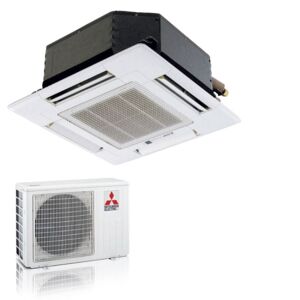 Mitsubishi Climatizzatore Inverter Cassetta 4 Vie 21000 Btu A++ R32 Slz-M60fa Griglia E Telecomando