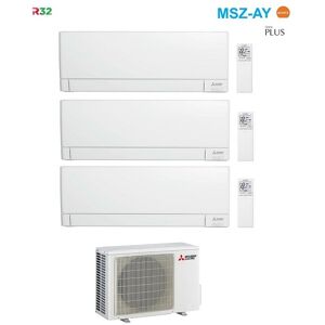 Mitsubishi Climatizzatore Trial Split Wifi 9000+9000+12000 9+9+12 Btu A+++ Msz-Ay Mxz-3f54vf Gas R32