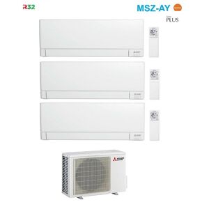 Mitsubishi Climatizzatore Trial Split Wifi 9000+9000+9000 9+9+9 Btu A++ Msz-Ay Mxz-3f68vf Gas R32