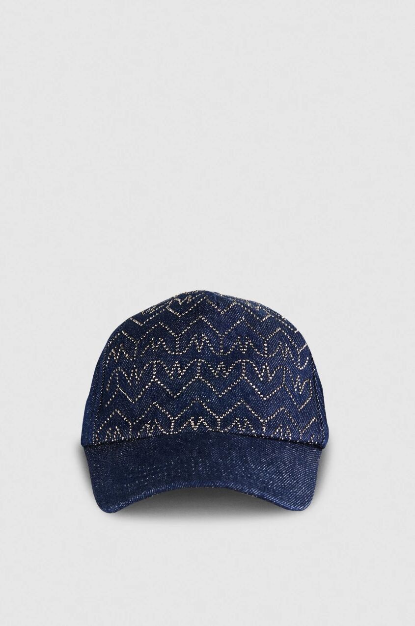 Patrizia Pepe Baseball Cap Fly Monogram in denim azzurro U