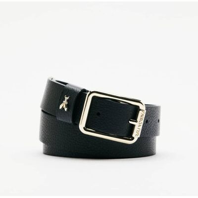 Patrizia Pepe Cintura vita bassa in pelle martellata nero L Patrizia Pepe Cintura vita bassa in pelle martellata nero L