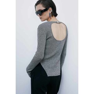 Patrizia Pepe Maglia effeto body con cut-out grigio 0 Patrizia Pepe Maglia effeto body con cut-out grigio 0