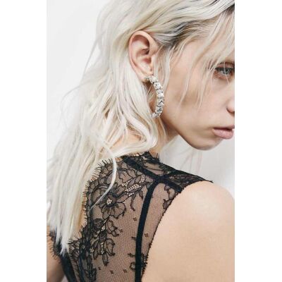 Patrizia Pepe Orecchini a cerchio Diamond Cut argento U Patrizia Pepe Orecchini a cerchio Diamond Cut argento U