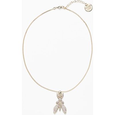 Patrizia Pepe Collana in ottone e vetro con strass oro U Patrizia Pepe Collana in ottone e vetro con strass oro U