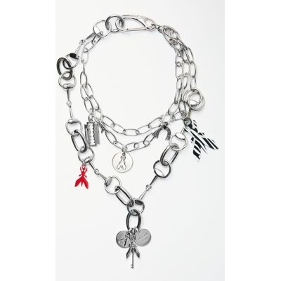 Patrizia Pepe Collana Black Horse con charms oro U Patrizia Pepe Collana Black Horse con charms oro U