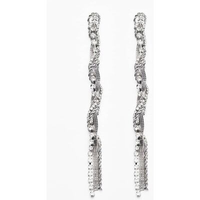 Patrizia Pepe Orecchini pendenti Diamond Chain argento U Patrizia Pepe Orecchini pendenti Diamond Chain argento U