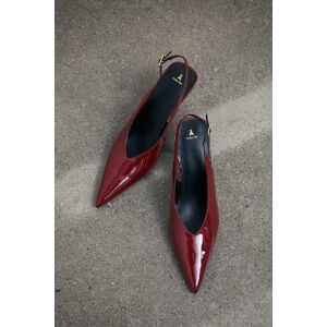 Patrizia Pepe Slingback in pelle con tacco rosso 36 Patrizia Pepe Slingback in pelle con tacco rosso 36