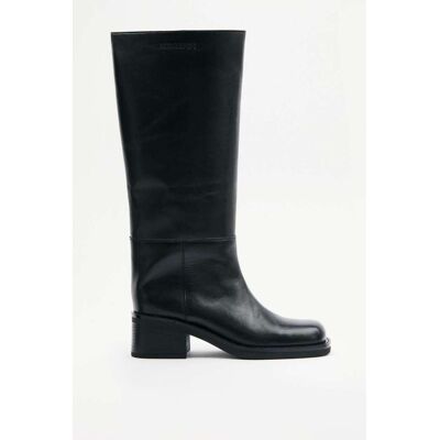 Patrizia Pepe Stivali al ginocchio Daily Square in pelle nero 41 Patrizia Pepe Stivali al ginocchio Daily Square in pelle nero 41