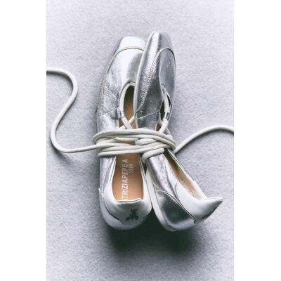 Patrizia Pepe Ballerine Dancing SKIN laminate argento 38 Patrizia Pepe Ballerine Dancing SKIN laminate argento 38