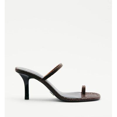 Patrizia Pepe Sandali con tacco Python Essential Fly marrone 39 Patrizia Pepe Sandali con tacco Python Essential Fly marrone 39