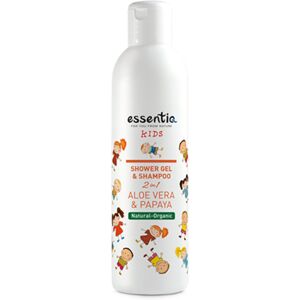 Essentiq Gel doccia e shampoo naturale per bambini – aloe vera & papaya, 250 ml