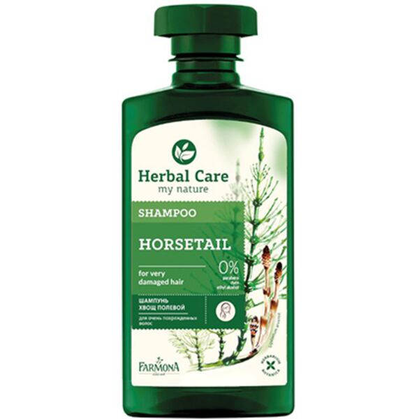 herbal care shampoo per capelli secchi e danneggiati con equiseto, 330 ml