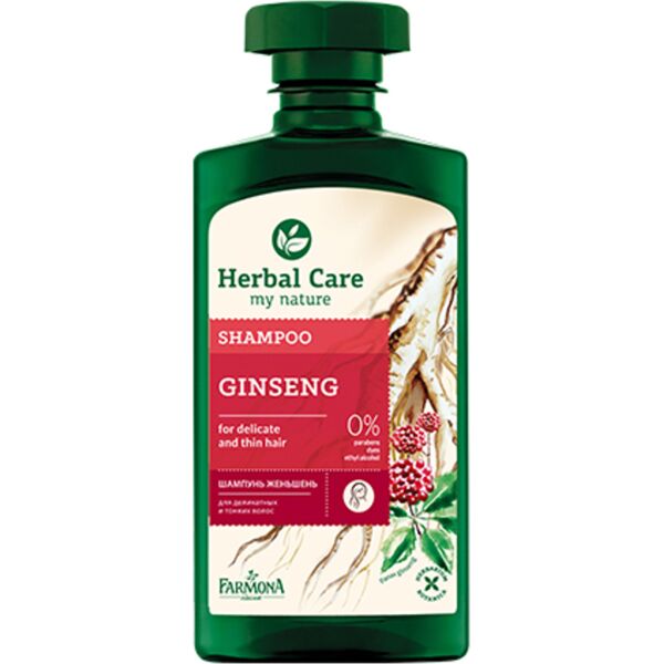 herbal care shampoo per capelli sottili al ginseng, 330 ml