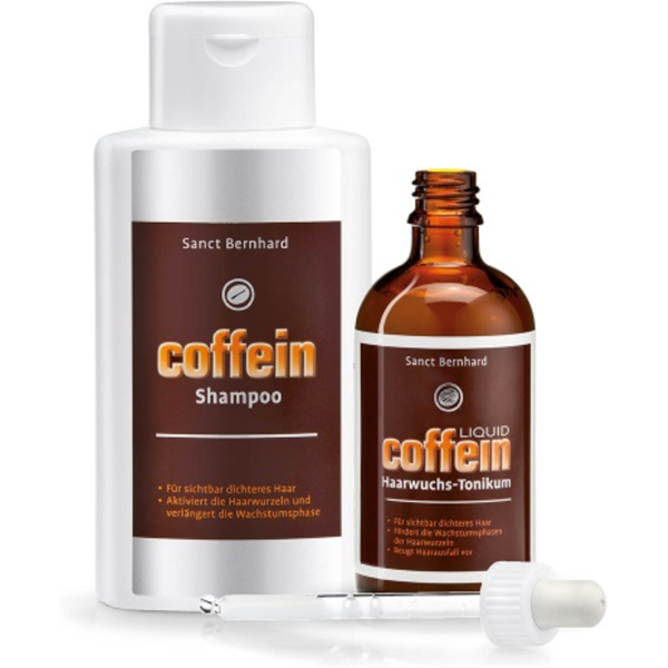 sanct bernhard cura dei capelli con caffeina: shampoo 250 ml + tonico 100 ml, kit