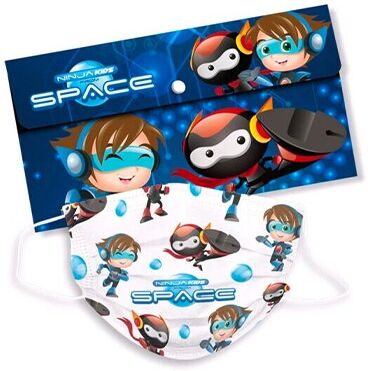 Kids Licensing Mascherine per bambini con i ninja + custodia, 5 pezzi Kids Licensing Mascherine per bambini con i ninja + custodia, 5 pezzi