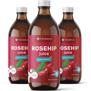 FutuNatura 3x Succo di rosa canina, totale 1500 ml