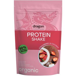 Dragon Superfoods Frullato proteico BIO, al gusto di fragola + cocco, 450 g