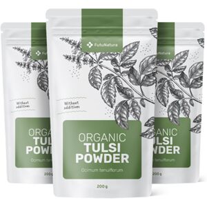 FutuNatura 3x BIO Tulsi in polvere, totale 600 g