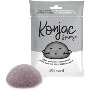 Diet Food Konjac – spugna per la pulizia del viso, nera, 1 pezzo