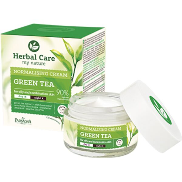 herbal care crema al tè verde per pelli grasse e miste, 50 ml