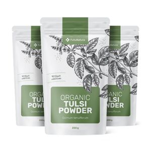 FutuNatura 3x BIO Tulsi in polvere, totale 600 g