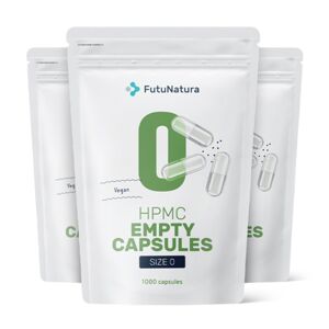 FutuNatura 3x Capsule vuote 0 – vegane, totale 3000 capsule