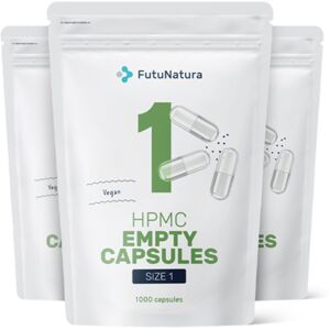 FutuNatura 3x Capsule vuote 1 – vegane, totale 3000 capsule