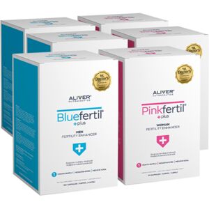 ALIVER Nutraceutics 3x BlueFertil + 3x PinkFertil - fertilità maschile e femminile, kit