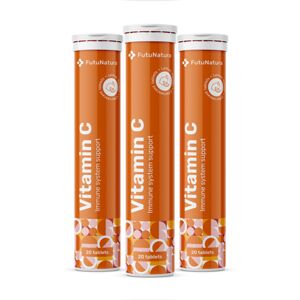 FutuNatura 3x Vitamina C – compresse effervescenti, totale 60 compresse effervescenti